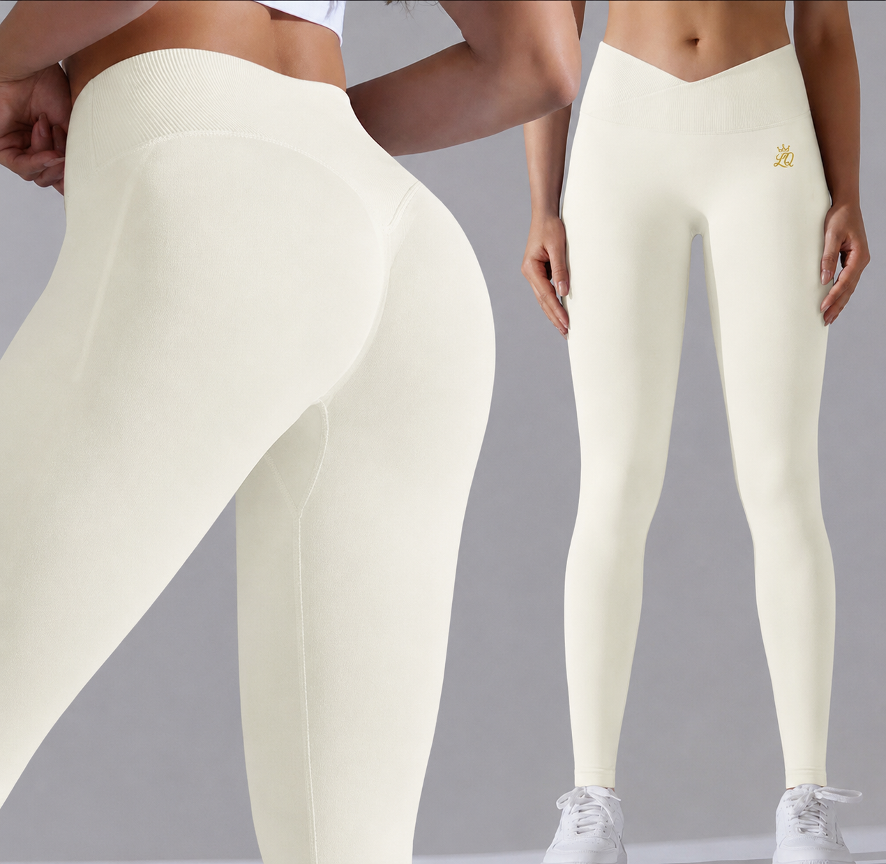 Wrap Waist Leggings- Royal Ivory