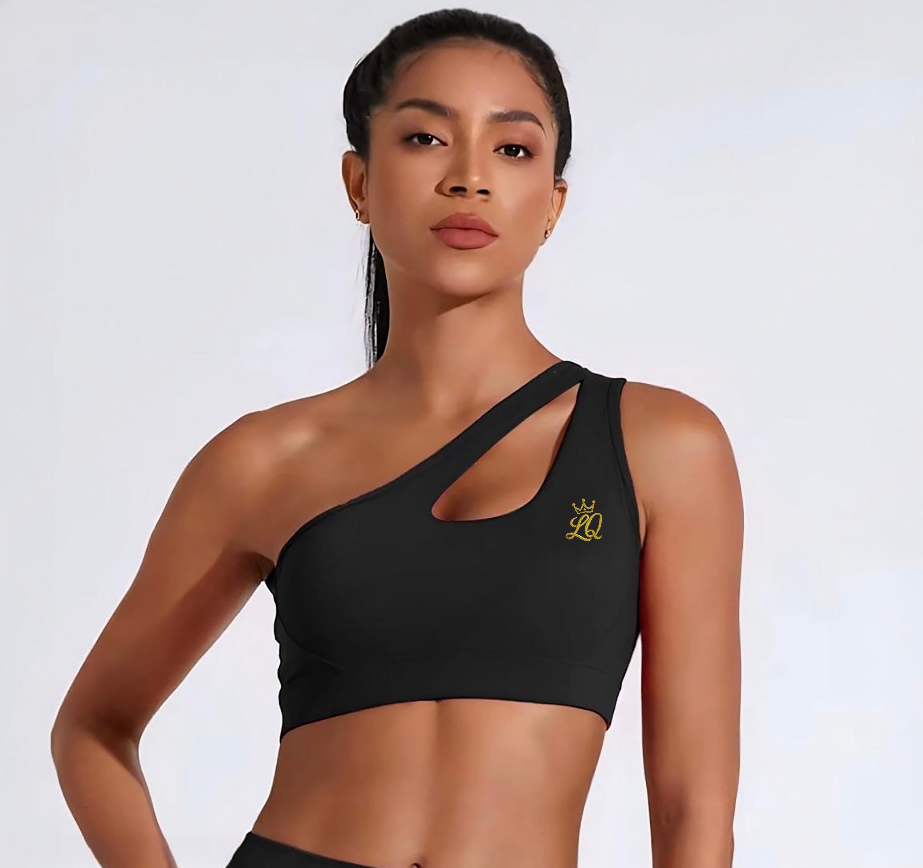 Jane Bandeau Sports Bra- Black Swan
