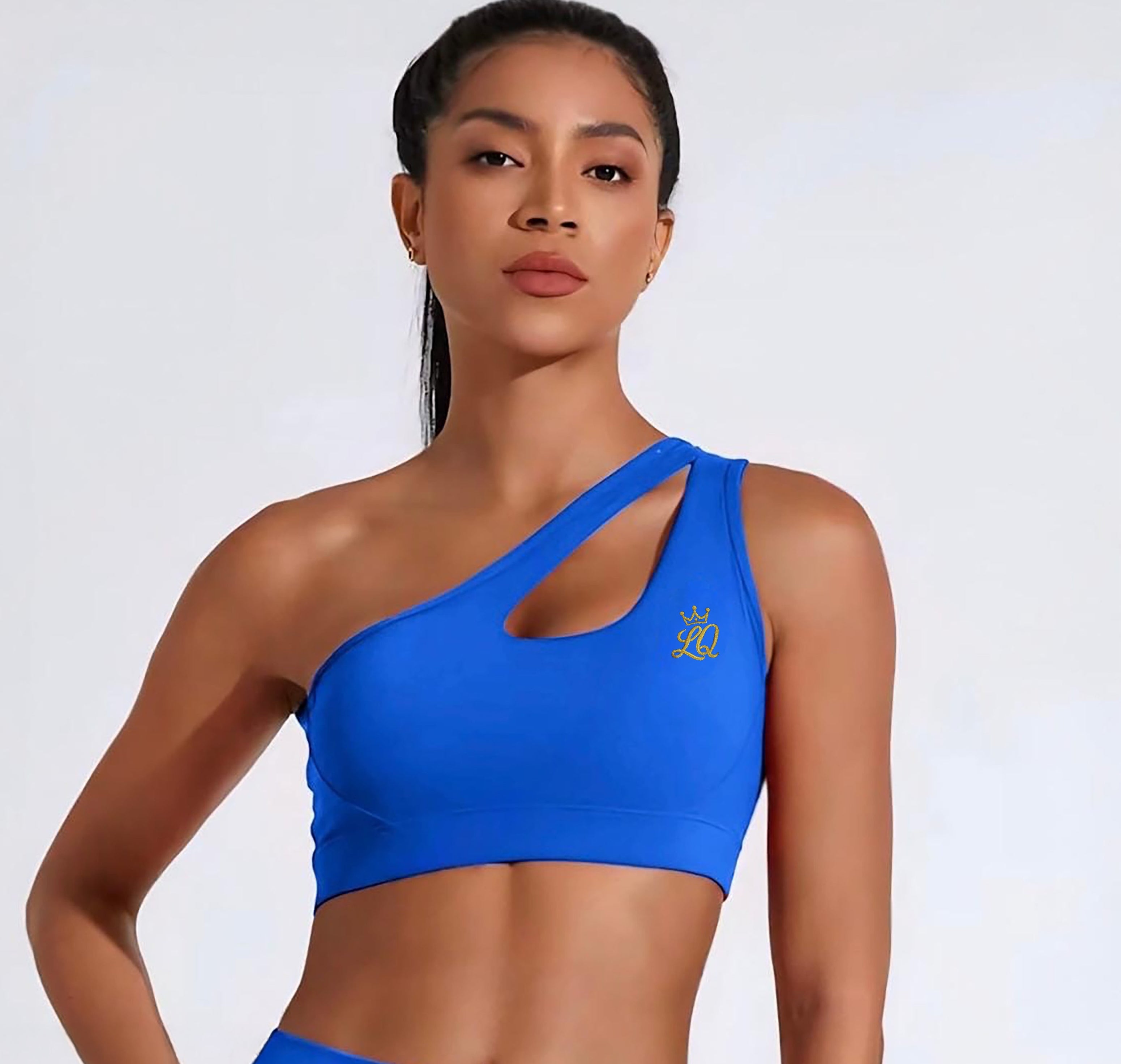 Jane Bandeau Sports Bra- Peacock Blue