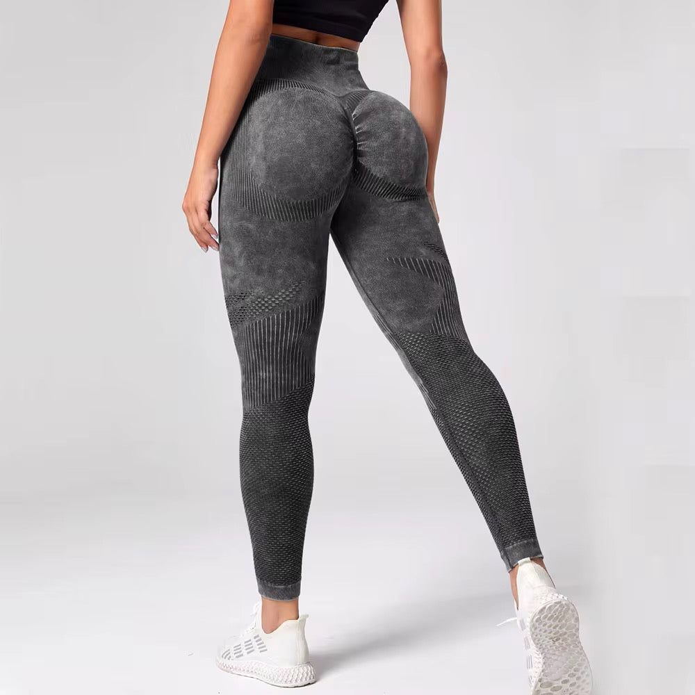 Peach Booster Leggings- Charcoal Black