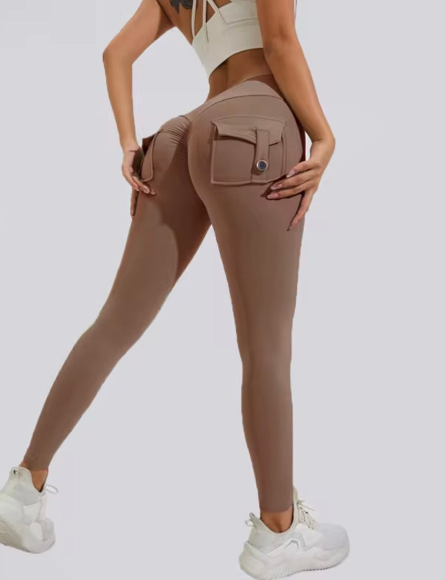 The Command Cargo Leggings- Bronzite Brown