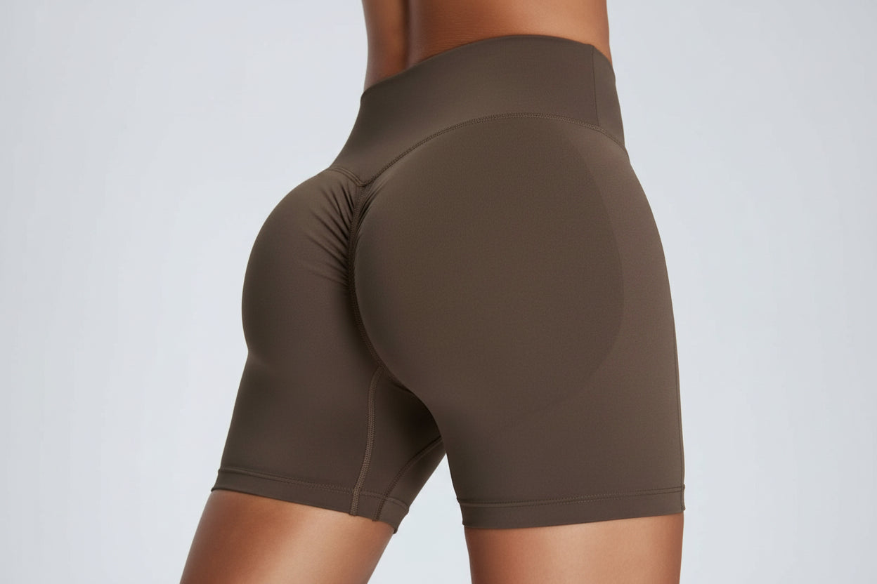 Wrap Waist Shorts- Walnut Brown